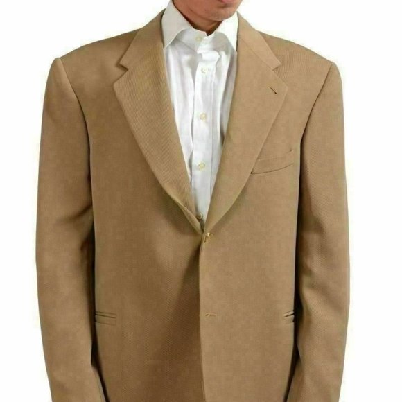 Versace Tailor Made 100% Wool Brown Men's Blazer